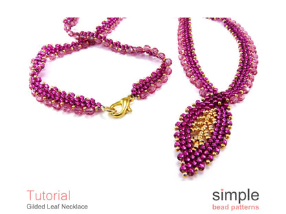 Gilded Leaf Necklace Beading Pattern