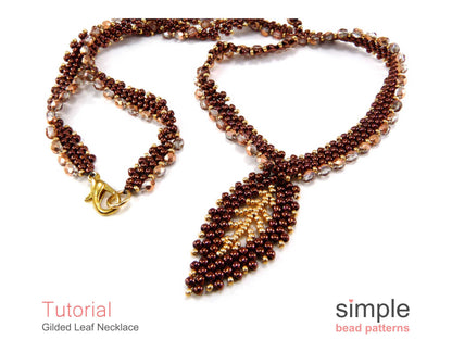 Gilded Leaf Necklace Beading Pattern
