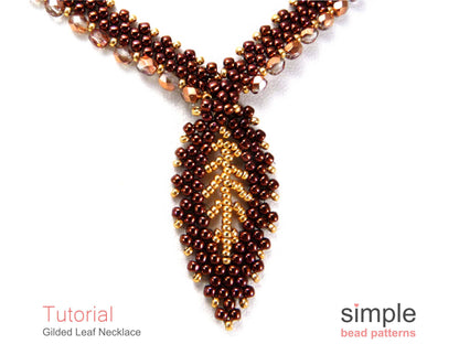 Gilded Leaf Necklace Beading Pattern