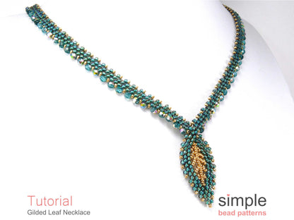 Gilded Leaf Necklace Beading Pattern