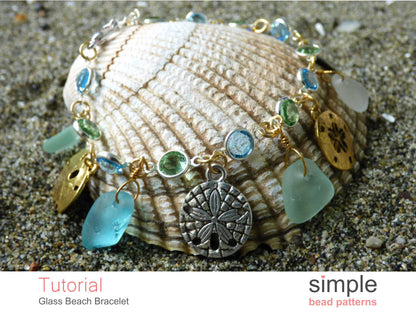 Glass Beach Charm Bracelet Sea Glass Tutorial