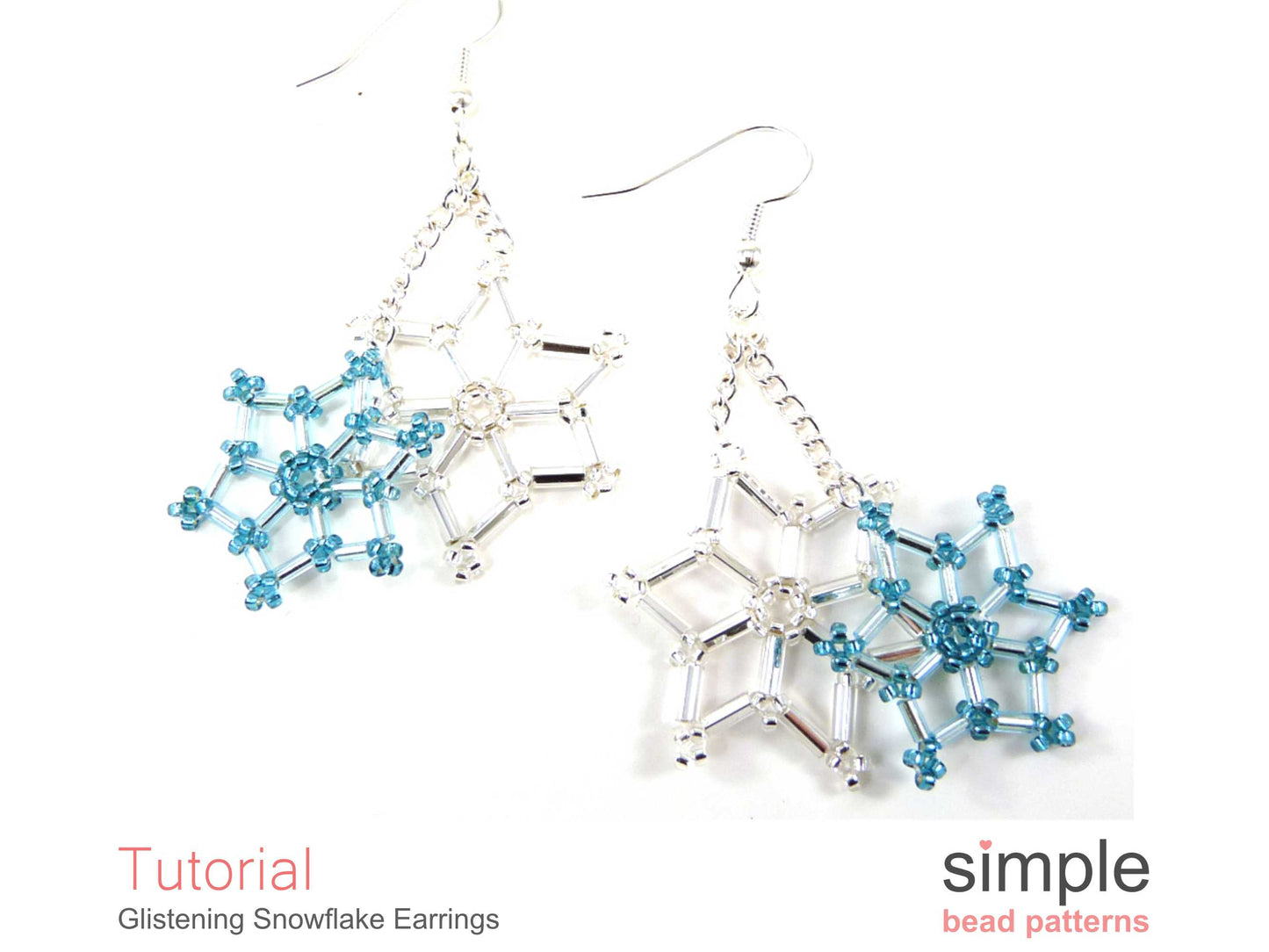 Glistening Snowflake Earrings Beading Pattern