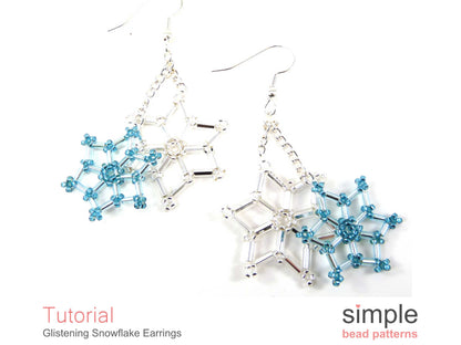 Glistening Snowflake Earrings Beading Pattern