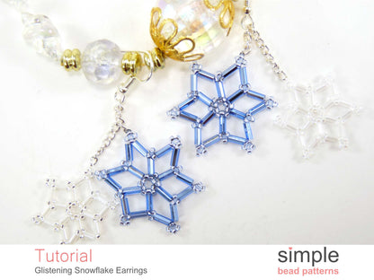 Glistening Snowflake Earrings Beading Pattern