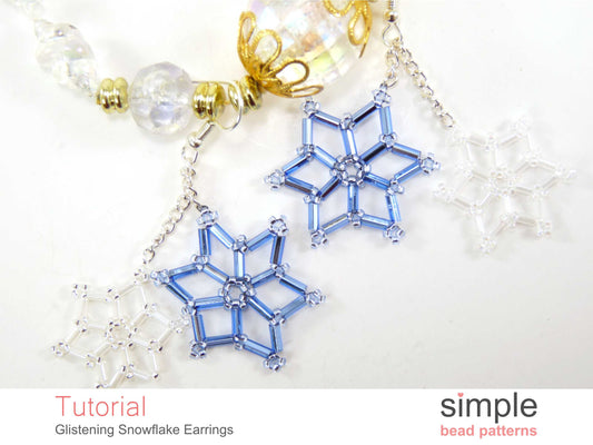 Glistening Snowflake Earrings Beading Pattern