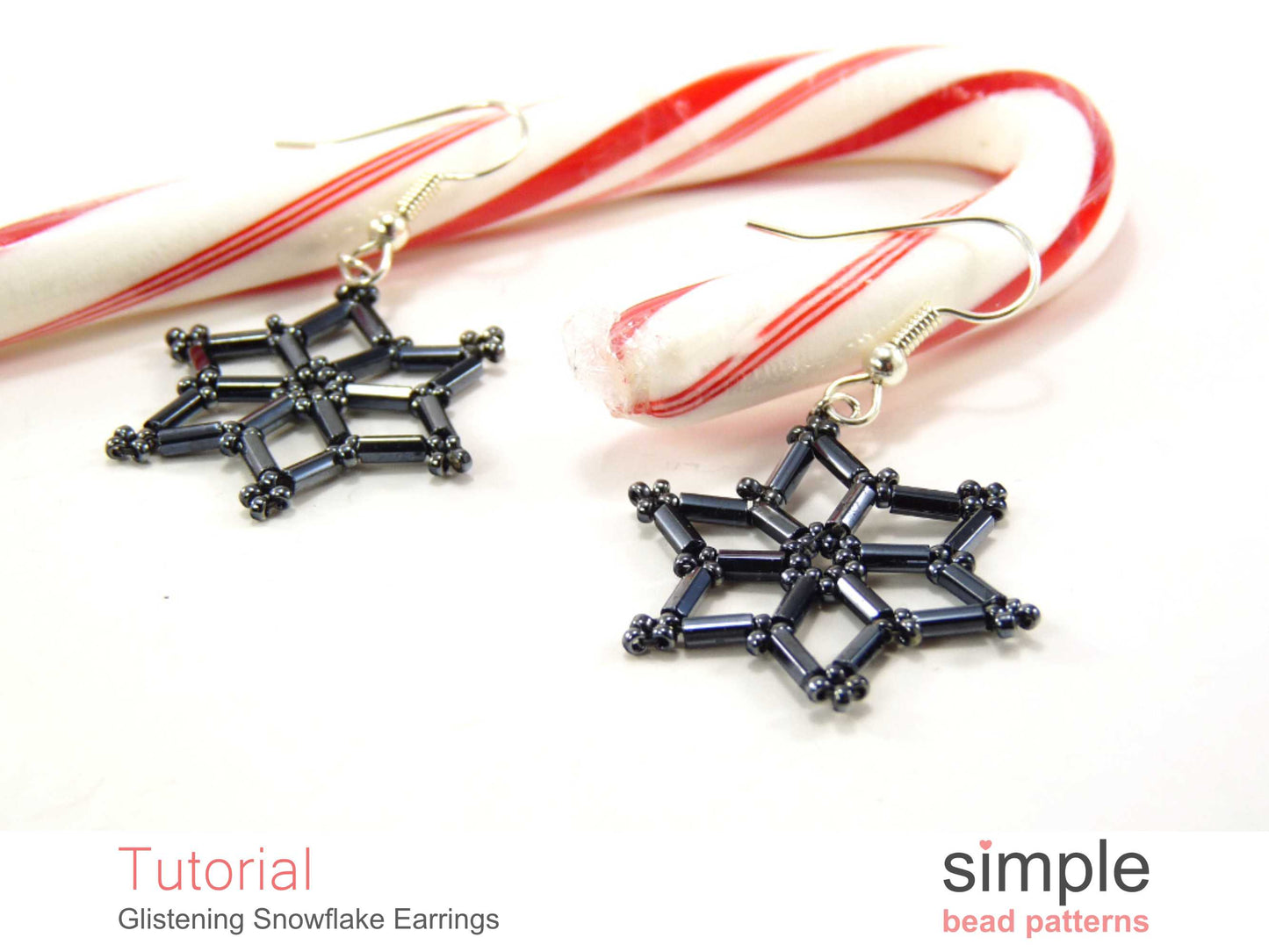 Glistening Snowflake Earrings Beading Pattern