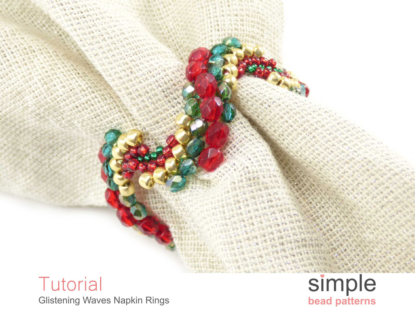 Glistening Waves Napkin Ring Beading Pattern
