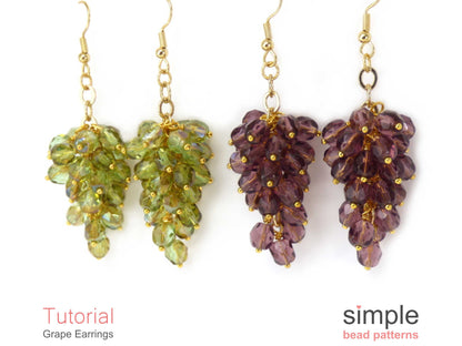 Grape Earrings Beading Pattern