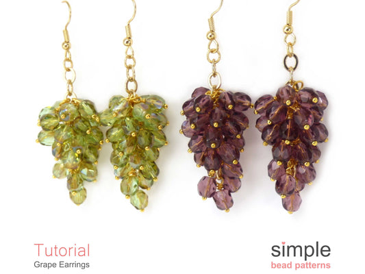 Grape Earrings Beading Pattern