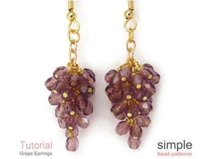 Grape Earrings Beading Pattern