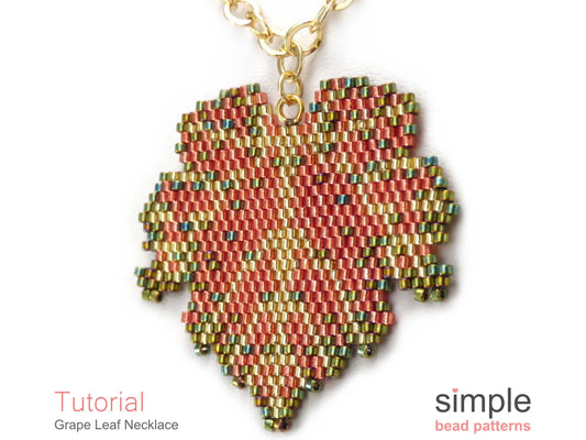 Grape Leaf Necklace Beading Pattern