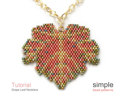 Grape Leaf Necklace Beading Pattern