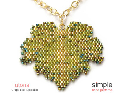Grape Leaf Necklace Beading Pattern