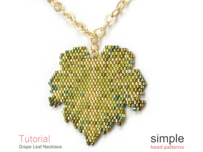 Grape Leaf Necklace Beading Pattern