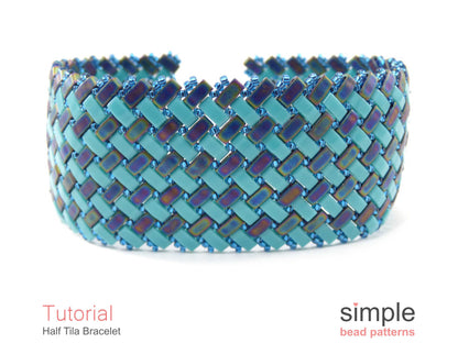 Half Tila Bracelet Beading Pattern