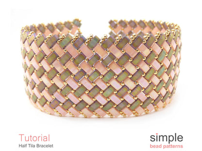 Half Tila Bracelet Beading Pattern