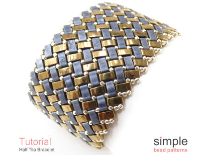 Half Tila Bracelet Beading Pattern