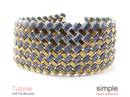 Half Tila Bracelet Beading Pattern
