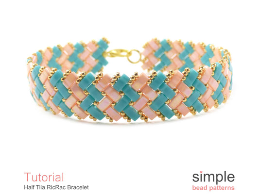 Half Tila RicRac Bracelet Beading Pattern