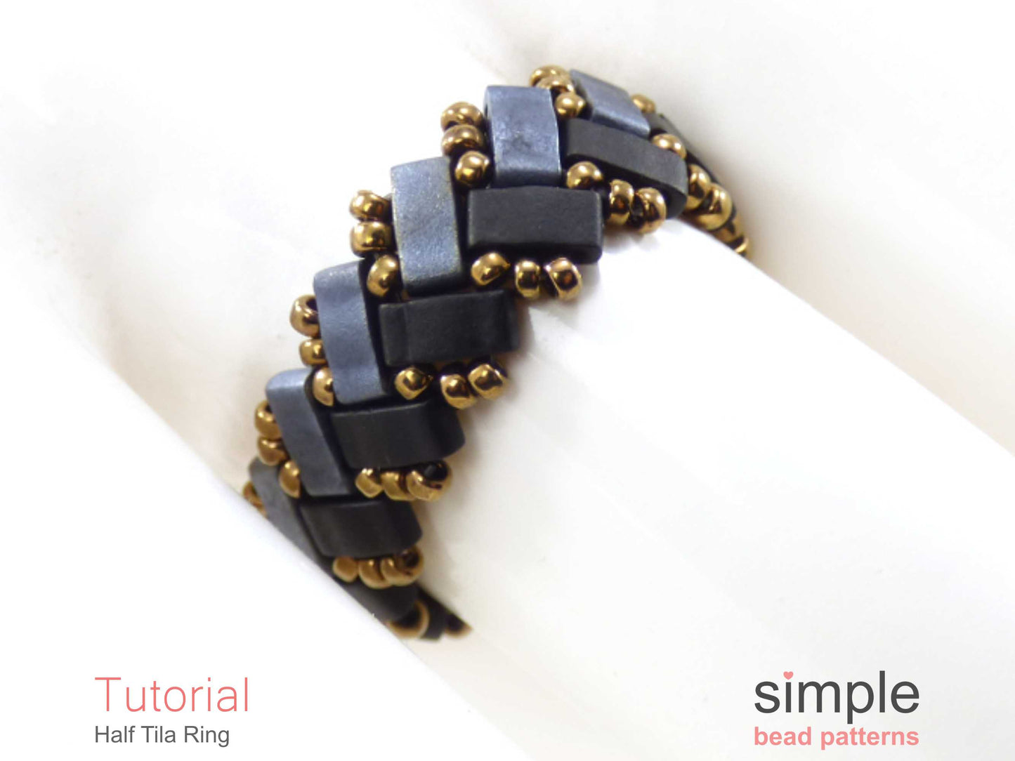 Half Tila Ring Beading Pattern