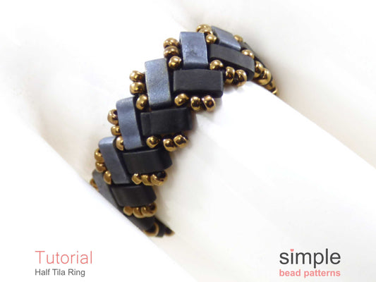 Half Tila Ring Beading Pattern