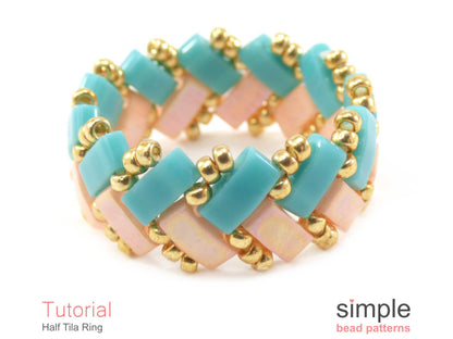 Half Tila Ring Beading Pattern