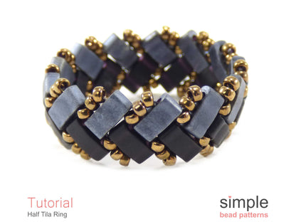 Half Tila Ring Beading Pattern