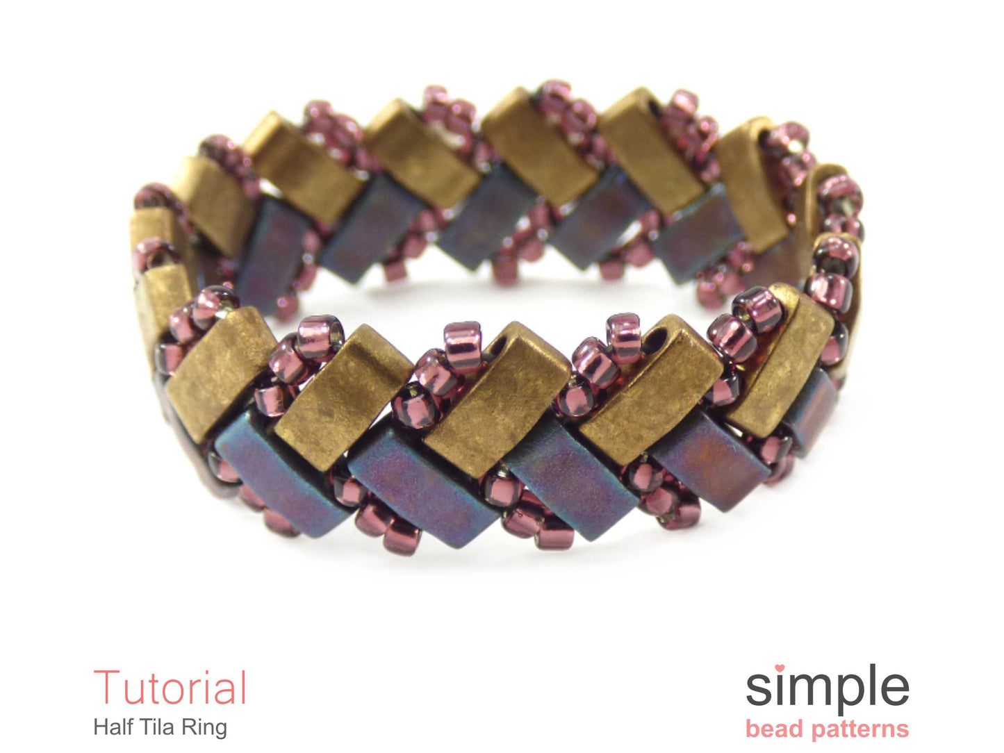 Half Tila Ring Beading Pattern