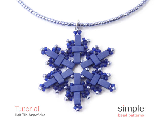Half Tila Snowflake Earrings & Necklace Pattern