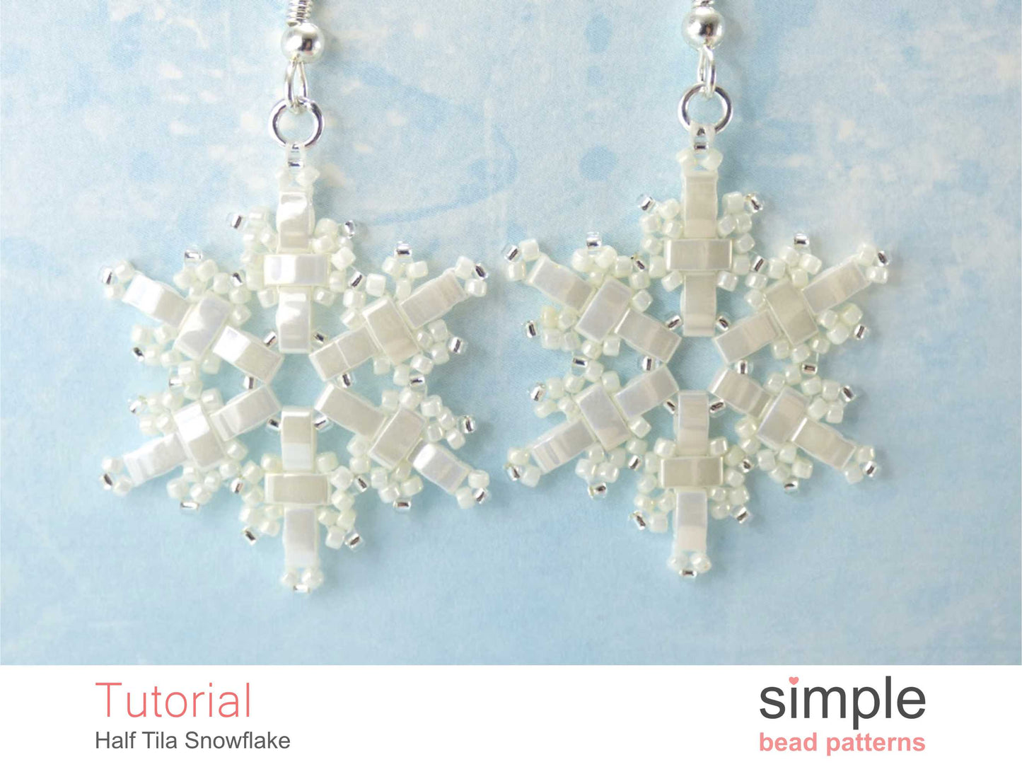 Half Tila Snowflake Earrings & Necklace Pattern