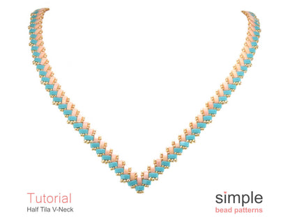 Half Tila V-Neck Beading Pattern