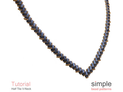 Half Tila V-Neck Beading Pattern