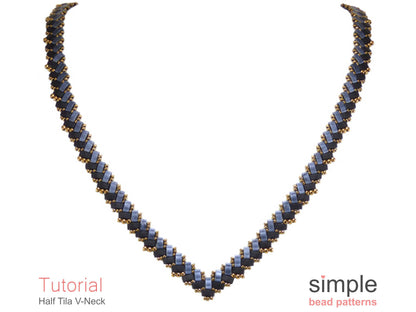 Half Tila V-Neck Beading Pattern