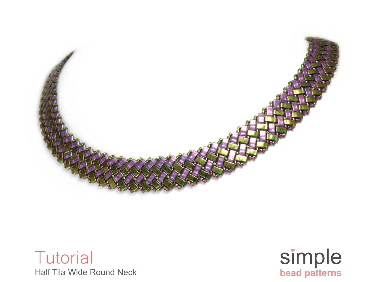 Half Tila Wide Round Necklace Tutorial