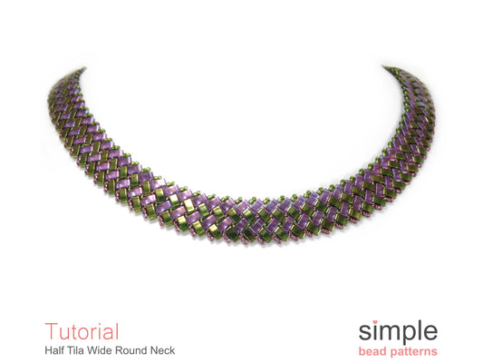 Half Tila Wide Round Necklace Tutorial