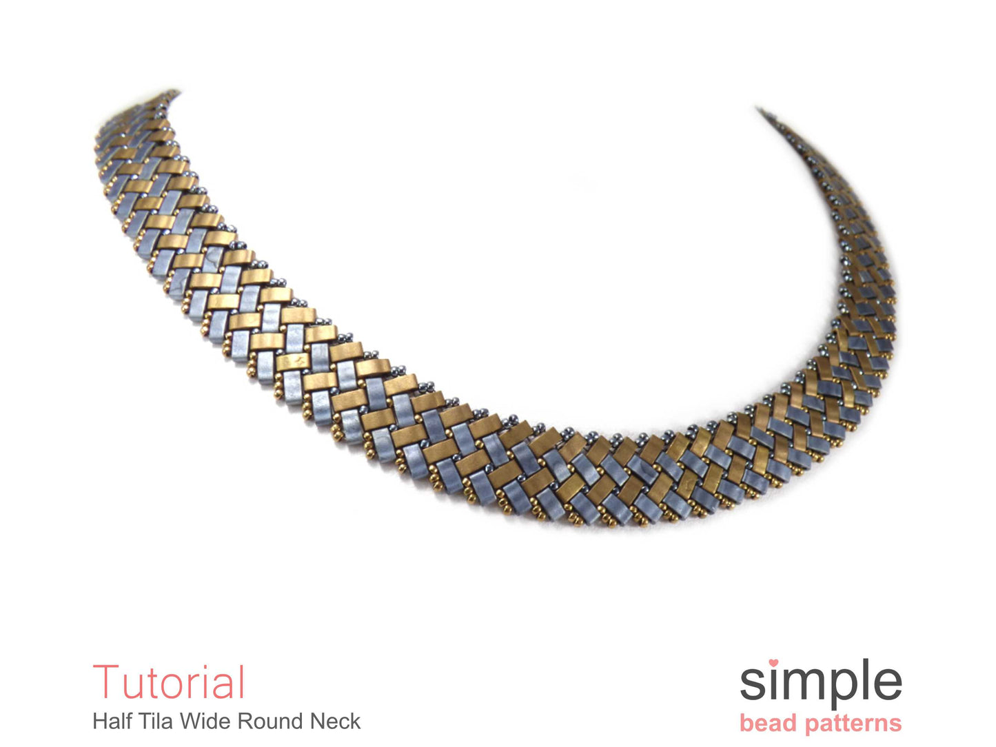 Half Tila Wide Round Necklace Tutorial