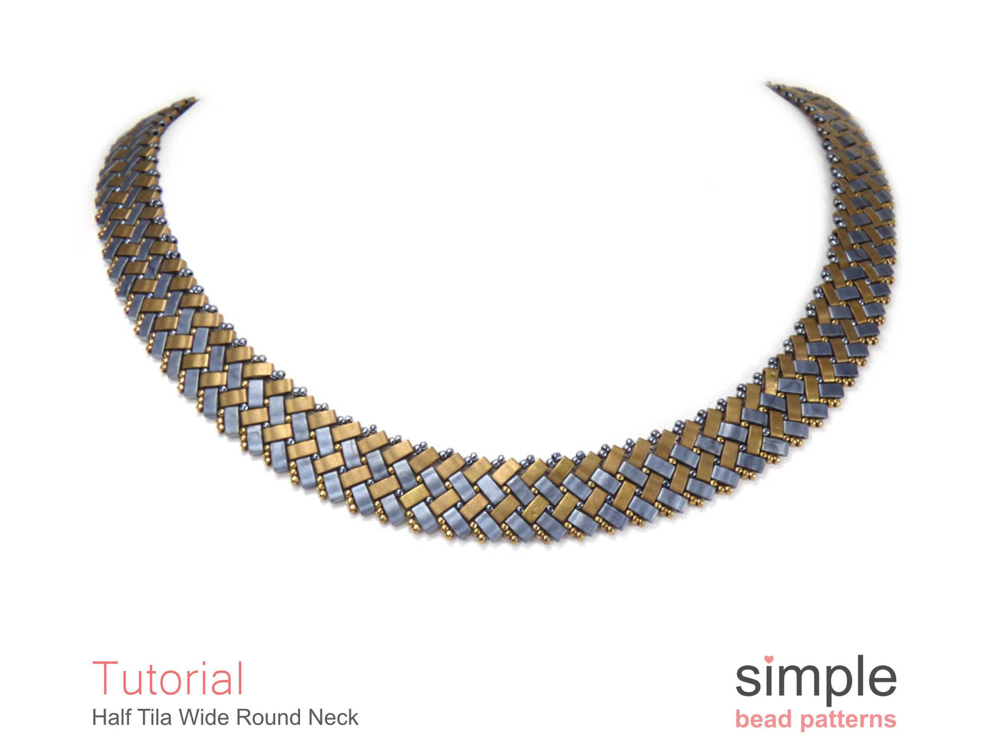 Half Tila Wide Round Necklace Tutorial
