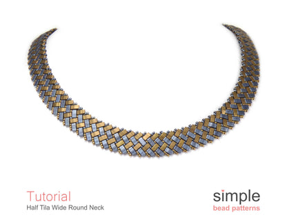 Half Tila Wide Round Necklace Tutorial