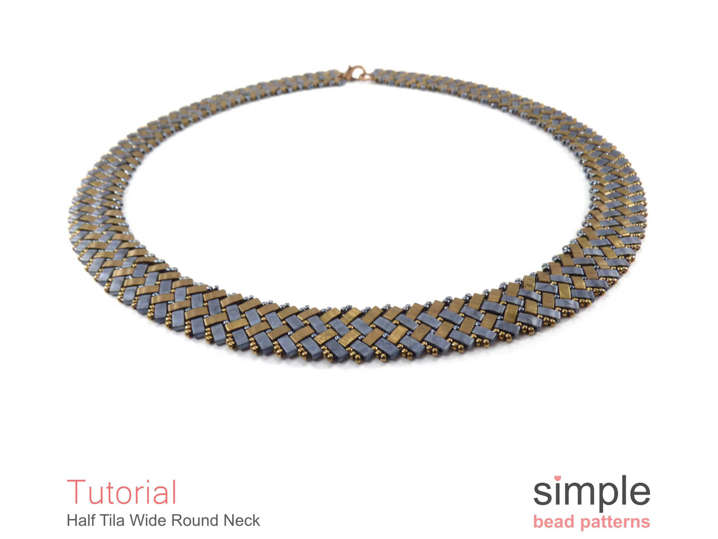 Half Tila Wide Round Necklace Tutorial