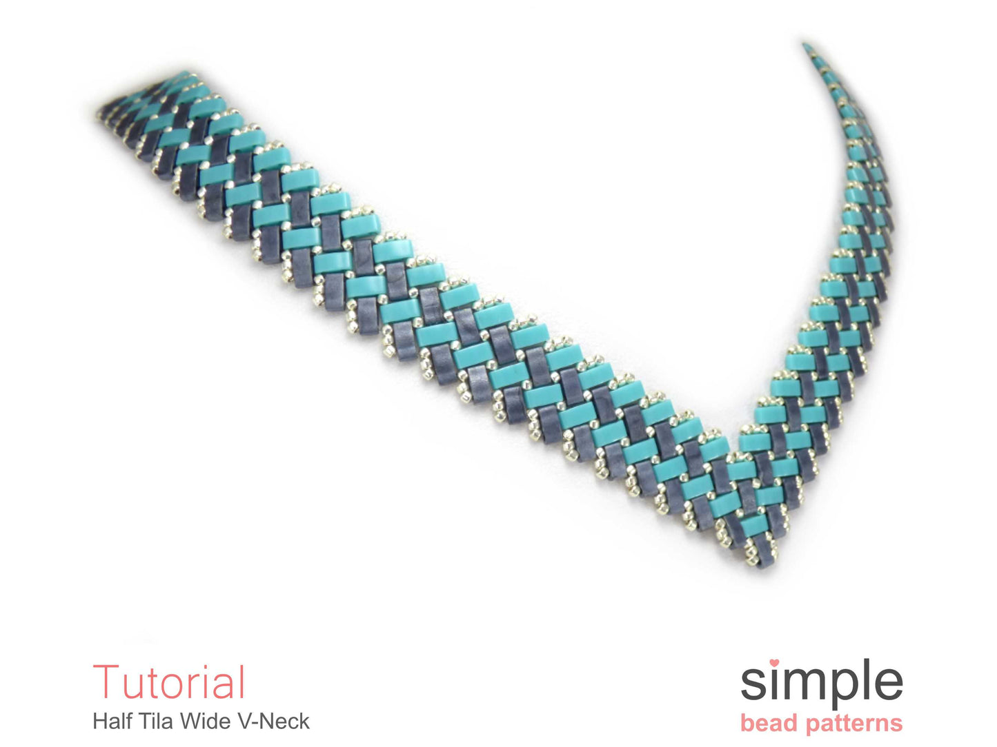 Half Tila Wide V-Necklace Tutorial