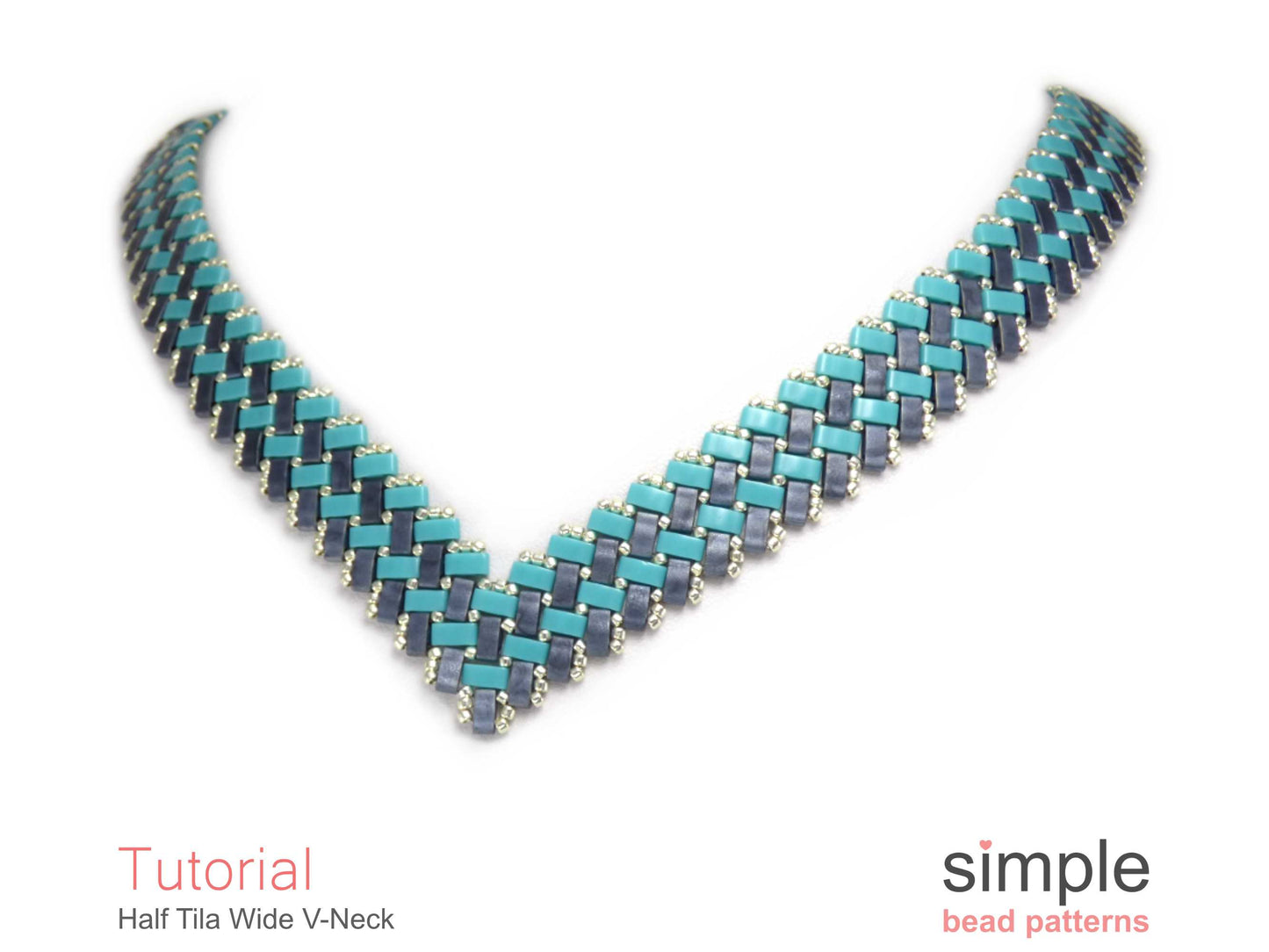 Half Tila Wide V-Necklace Tutorial