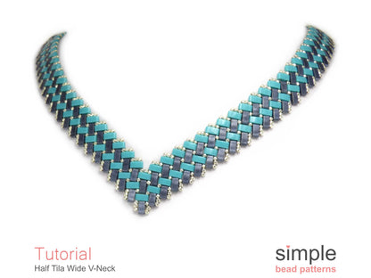Half Tila Wide V-Necklace Tutorial