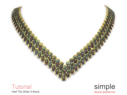Half Tila Wide V-Necklace Tutorial