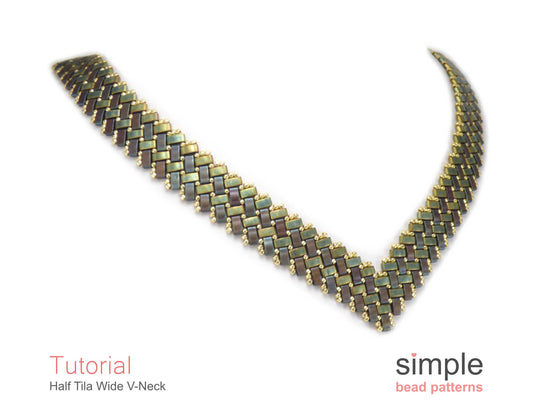Half Tila Wide V-Necklace Tutorial