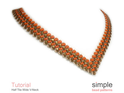 Half Tila Wide V-Necklace Tutorial