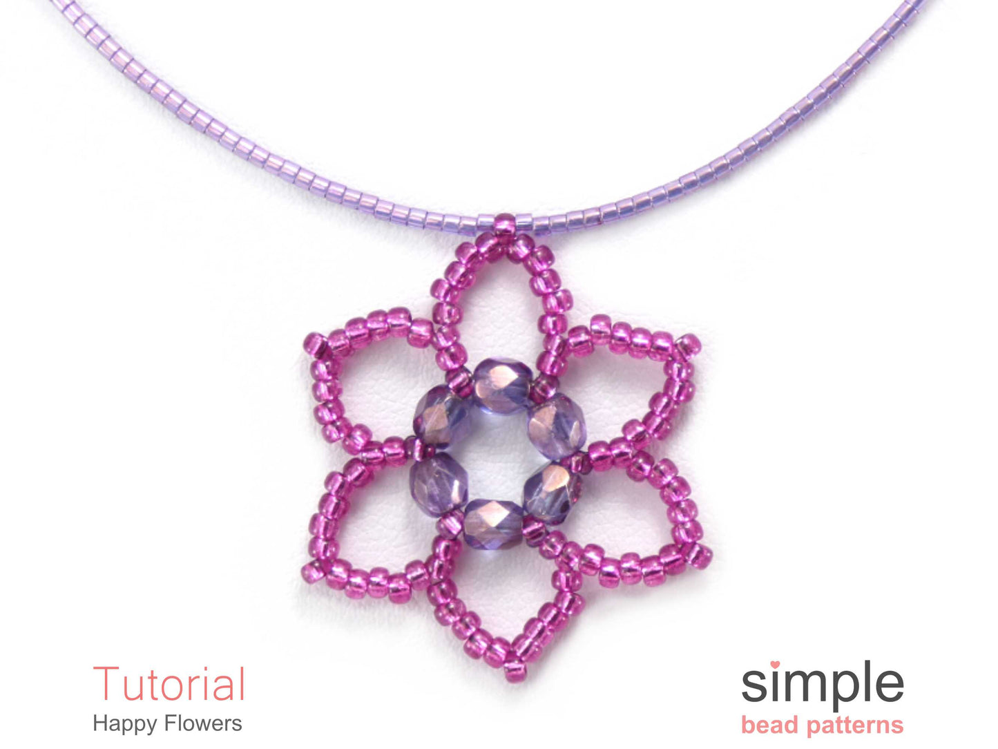 Happy Flower Earrings & Necklace Beading Pattern