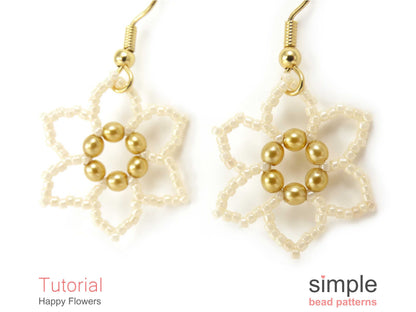 Happy Flower Earrings & Necklace Beading Pattern