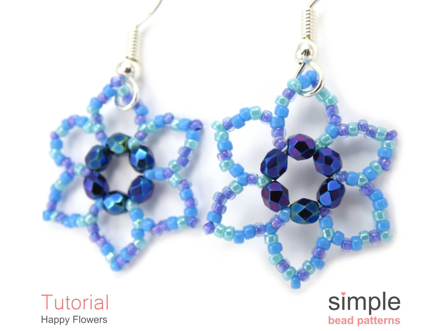 Happy Flower Earrings & Necklace Beading Pattern