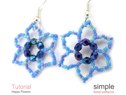 Happy Flower Earrings & Necklace Beading Pattern