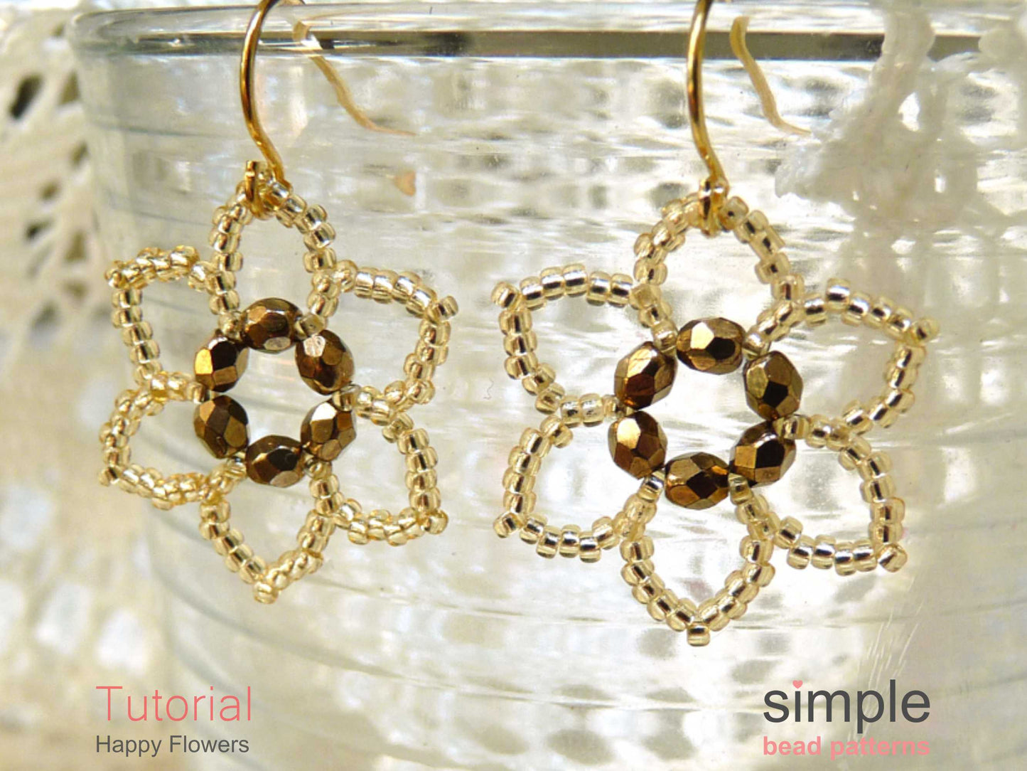 Happy Flower Earrings & Necklace Beading Pattern